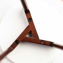 Load image into Gallery viewer, Andrea 31.5" Round Italian Carrara White Marble Coffee Table with Walnut Legs