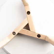 Load image into Gallery viewer, Oddone 15" Round Italian Carrara White Marble Table with Oak Legs