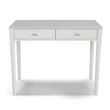Load image into Gallery viewer, Roberto 36" Rectangular Italian Carrara White Marble Console Table with White Leg