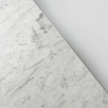 Load image into Gallery viewer, Roberto 36" Rectangular Italian Carrara White Marble Console Table with Black Leg