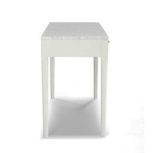 Load image into Gallery viewer, Roberto 36" Rectangular Italian Carrara White Marble Console Table with White Leg