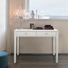 Load image into Gallery viewer, Roberto 36" Rectangular Italian Carrara White Marble Console Table with White Leg
