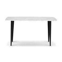 Load image into Gallery viewer, Milano 53" Rectangular Italian Carrara White Marble Console Table with Metal Legs
