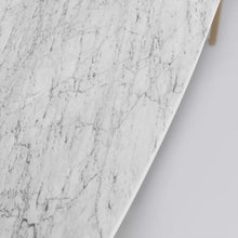 Load image into Gallery viewer, Beppe 43" Rectangular Italian Carrara White Marble Console Table with Oak Shelf