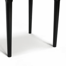 Load image into Gallery viewer, Adele 18" Square Italian Carrara White Marble Side Table with Black Leg