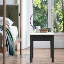 Load image into Gallery viewer, Adele 18" Square Italian Carrara White Marble Side Table with Black Leg