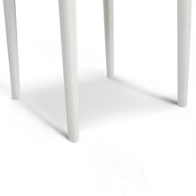 Load image into Gallery viewer, Adele 18" Square Italian Carrara White Marble Side Table with White Leg