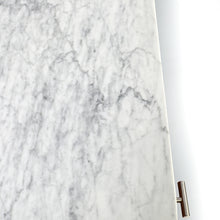 Load image into Gallery viewer, Luca 44" Rectangular Italian Carrara White Marble Writing Desk with Walnut Leg